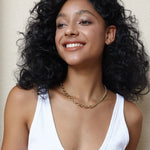 Colar Serena Elos e Corrente Dupla Banhado em Ouro 18K