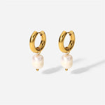 Brincos Perla Dourée | Pérola de Água Doce Banhado em Ouro 18K
