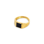 Anel Onyx Banhado em Ouro 18k