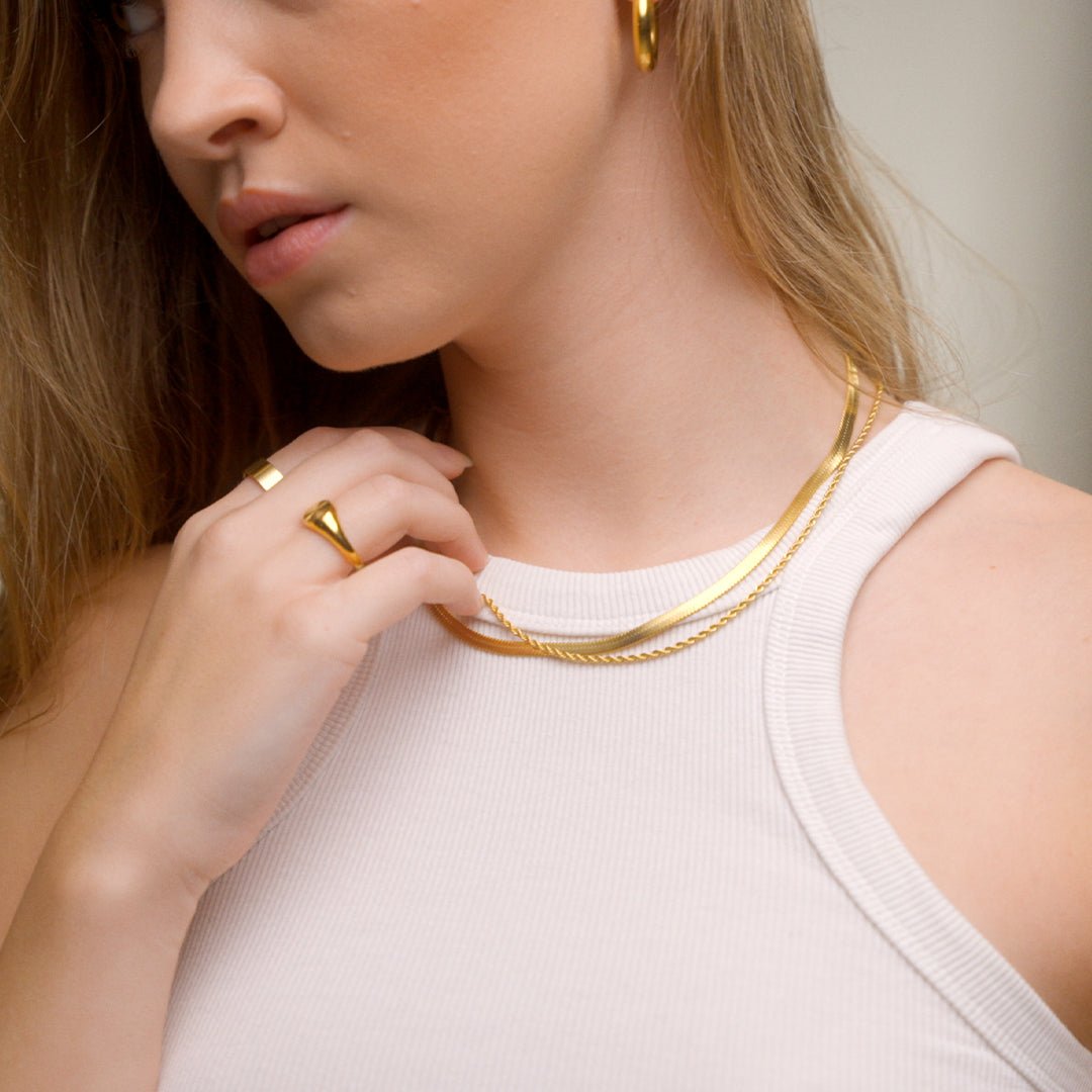 Colar Zattora Riviera Gold 18K – Mix Premium em Camadas