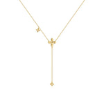 Colar Gravatinha Chloe Trevo da Sorte Banhado em Ouro 18K