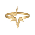 Anel Stella Estrela do Norte Banhado em Ouro 18K