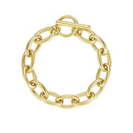 Pulseira Sophia Elos Ovais Entrelaçados Banhado a Ouro 18k Antialérgico