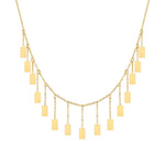 Colar Alana Cascata de Placas Banhado em Ouro 18K