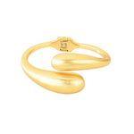 Bracelete feminino Gota acetinado banhado em ouro 18k