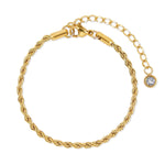 Kit Pulseiras Glamour Zircônias Banhado em Ouro 18K