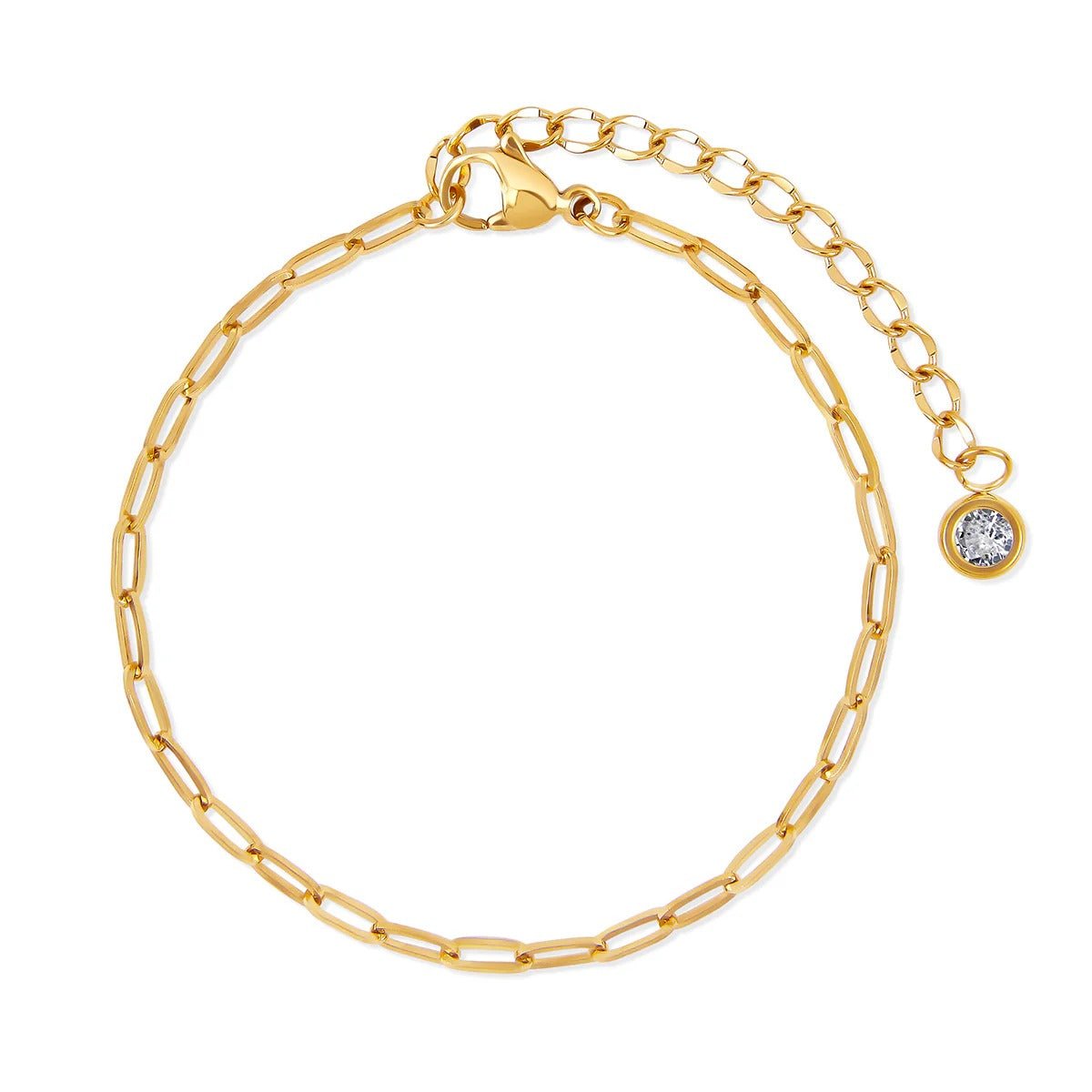 Kit Pulseiras Glamour Zircônias Banhado em Ouro 18K