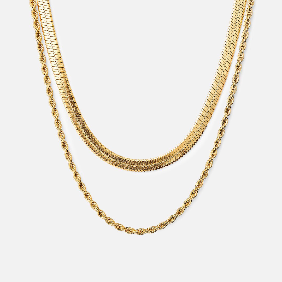 Colar Zattora Riviera Gold 18K – Mix Premium em Camadas