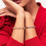 Pulseira Elos Lisos Feminina banhada em ouro 18k