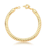 Pulseira Rabo de Rato lisa banhada em ouro 18k